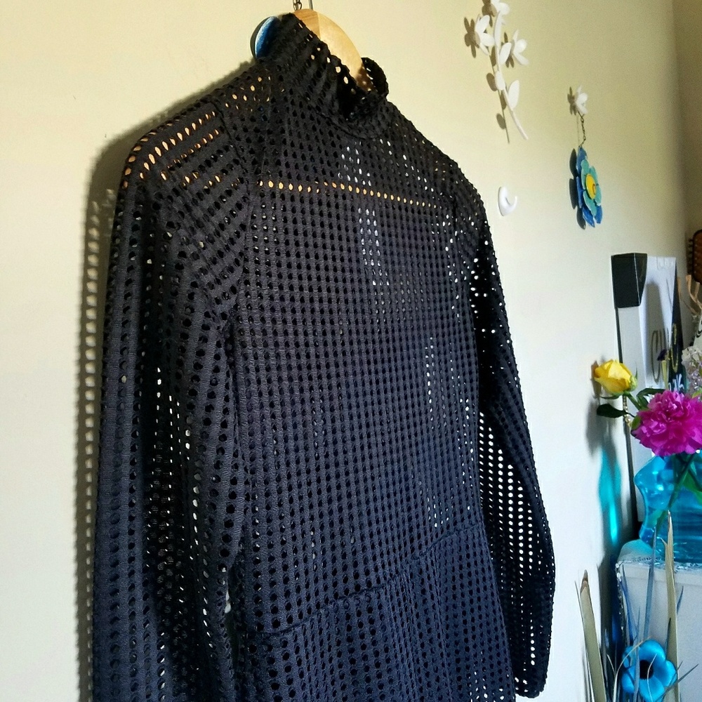 Black Sexy Mesh Skinny Leg Jumpsuit Clubwear Sz 6 - Picture 6 of 11